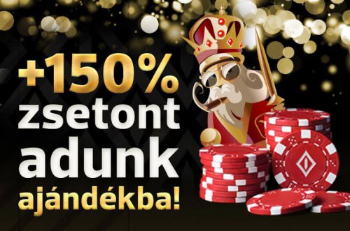 Azonnali, 150%-os zsetonakció egész nap! Azonnali, 150%-os zsetonakció egész nap!